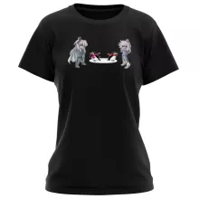Cygnus Hyoga Damen T-shirt “Cygnus Hyoga and Aquarius Camus” – Parodie auf Saint Seiya