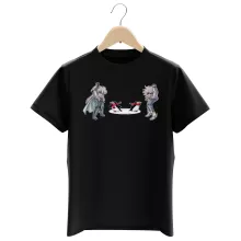 Cygnus Hyoga Kinder T-Shirt “Cygnus Hyoga and Aquarius Camus” – Parodie auf Saint Seiya