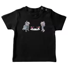 Cygnus Hyoga Baby T-shirt “Cygnus Hyoga and Aquarius Camus” – Parodie auf Saint Seiya