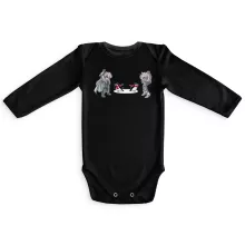 Cygnus Hyoga Langärmliges Baby Strampler “Cygnus Hyoga and Aquarius Camus” – Parodie auf Saint Seiya