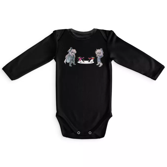 Langärmliges Baby Strampler Parodie auf Saint Seiya Cygnus Hyoga and Aquarius Camus