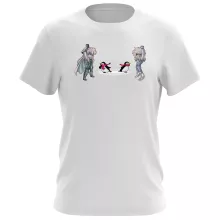 Cygnus Hyoga T-Shirt “Cygnus Hyoga and Aquarius Camus” – Parodie auf Saint Seiya