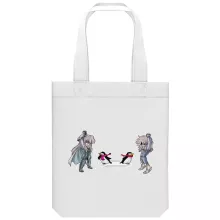 Cygnus Hyoga totebag “Cygnus Hyoga and Aquarius Camus” – Parodie auf Saint Seiya