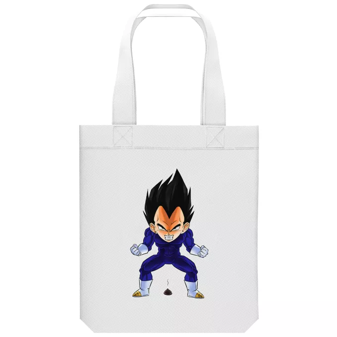 biologisch katoenen draagtas (Tote Bag) Parodie Dragon Ball Z - DBZ Vegeta