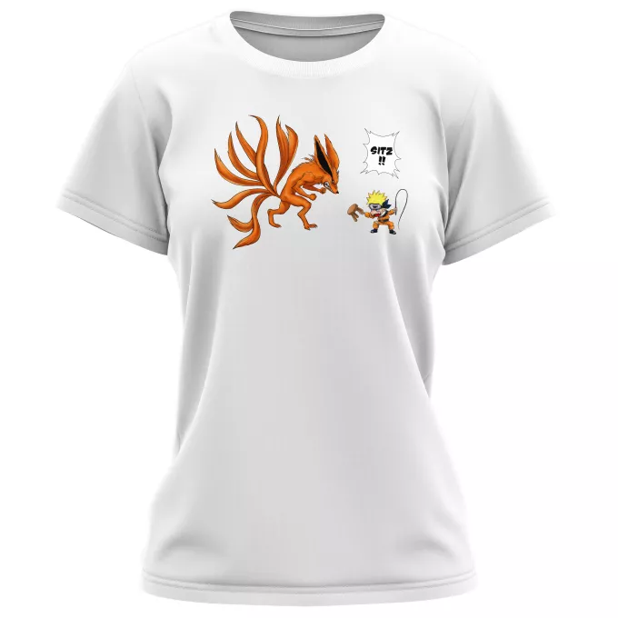 Damen T-shirts Parodie auf Naruto Naruto und Kyubi - Kurama