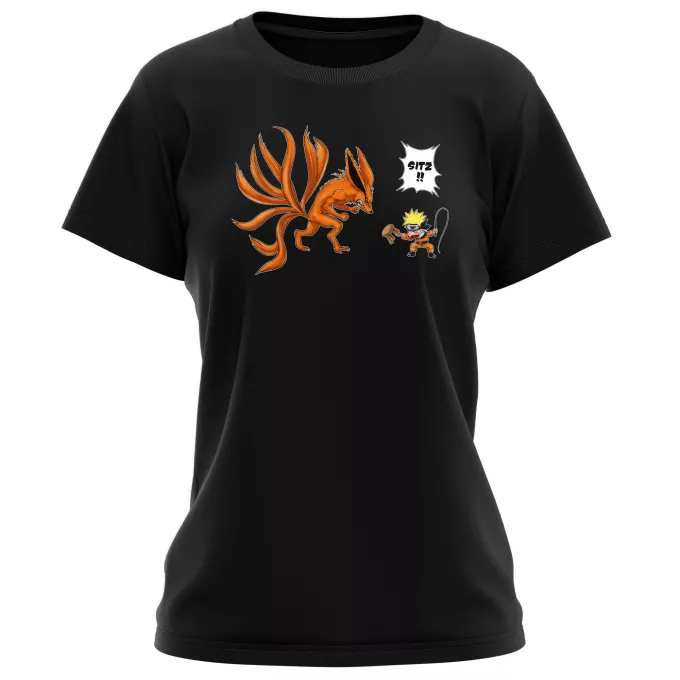Damen T-shirts Parodie auf Naruto Naruto und Kyubi - Kurama