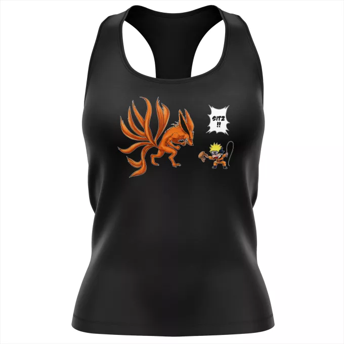 Damen T-shirt Tank top Parodie auf Naruto Naruto und Kyubi - Kurama