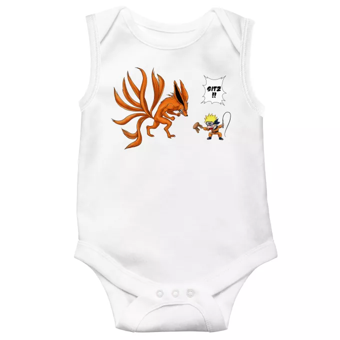 ärmelloser Baby Strampler Parodie auf Naruto Naruto und Kyubi - Kurama