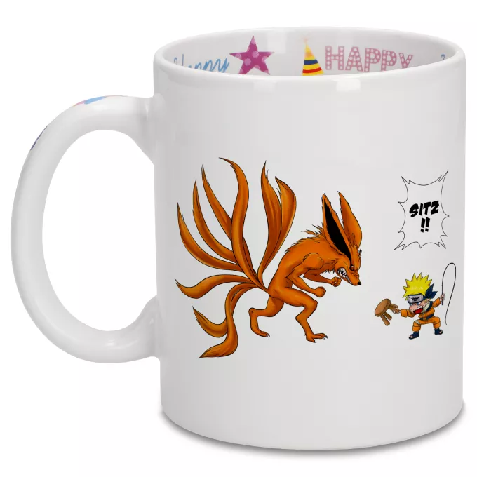 Geburtstag Tassen Parodie auf Naruto Naruto und Kyubi - Kurama