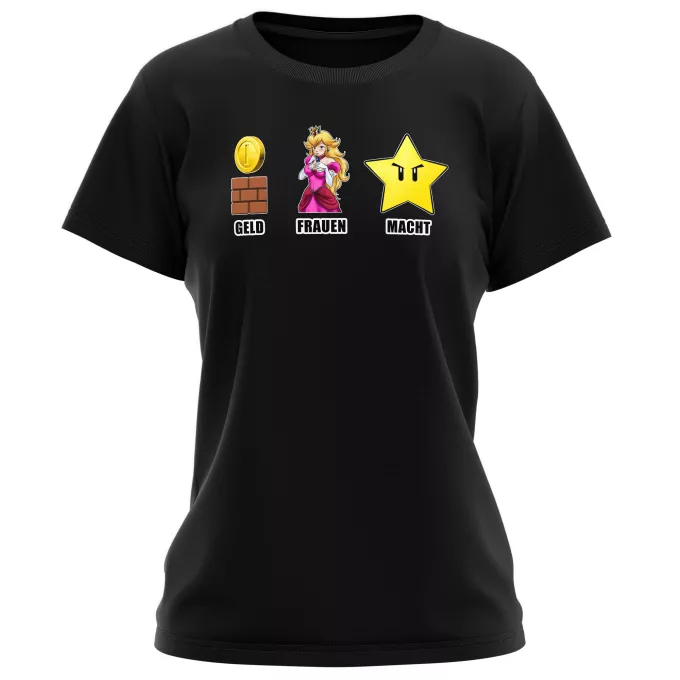 Damen T-shirts Parodie auf Super Mario Mario