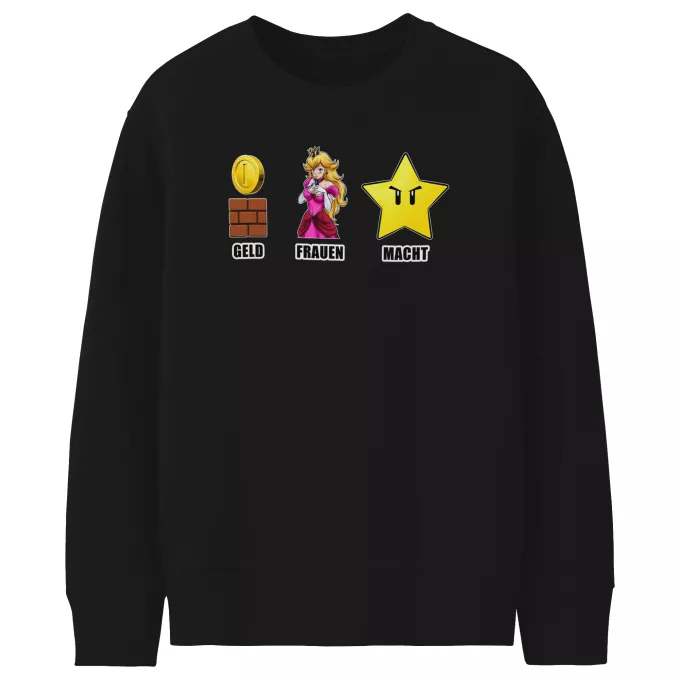 Kinder Sweatshirt Parodie auf Super Mario Mario