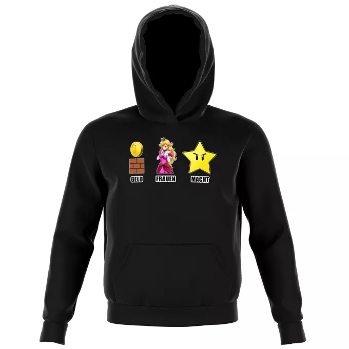 Kinder Kapuzenpullover Parodie auf Super Mario Mario