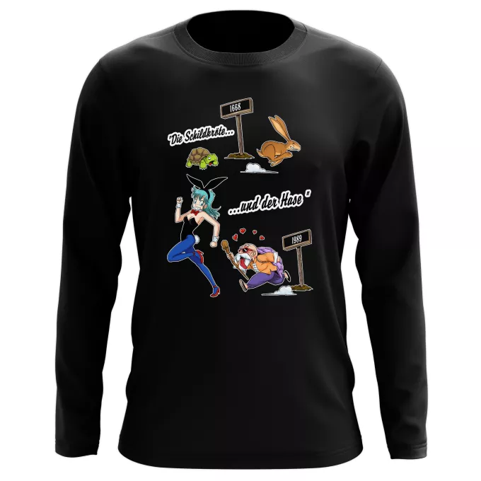Langarm T-shirts Parodie auf Dragon Ball Bulma und Muten Roshi