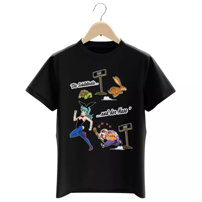 Jungen Kinder T-Shirts Parodie auf Dragon Ball Bulma und Muten Roshi