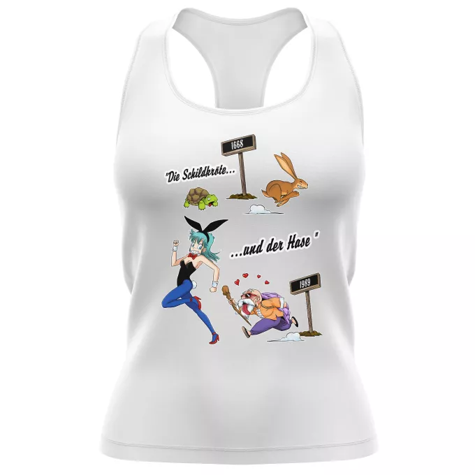 Damen T-shirt Tank top Parodie auf Dragon Ball Bulma und Muten Roshi
