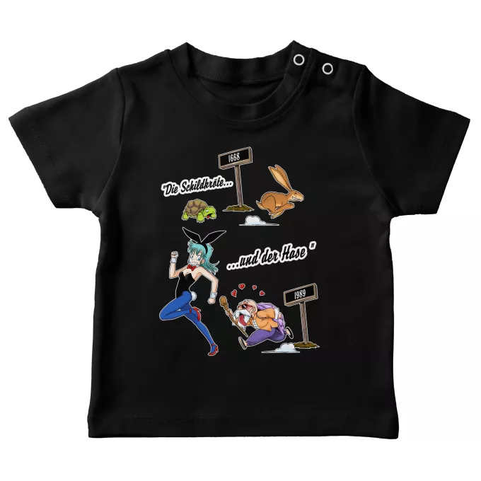 Baby T-shirts Parodie auf Dragon Ball Bulma und Muten Roshi
