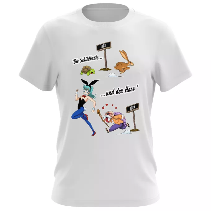 Herren T-shirts Parodie auf Dragon Ball Bulma und Muten Roshi