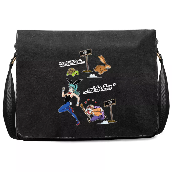 Premium Schultertaschen Parodie auf Dragon Ball Bulma und Muten Roshi