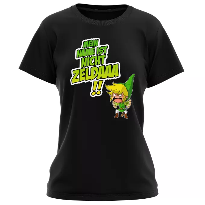 Damen T-shirts Parodie auf Zelda Link