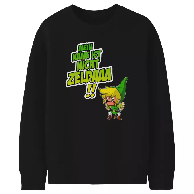 Kinder Sweatshirt Parodie auf Zelda Link