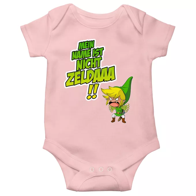 Kurzärmeliger Baby-Bodysuit (Mädchen) Parodie auf Zelda Link