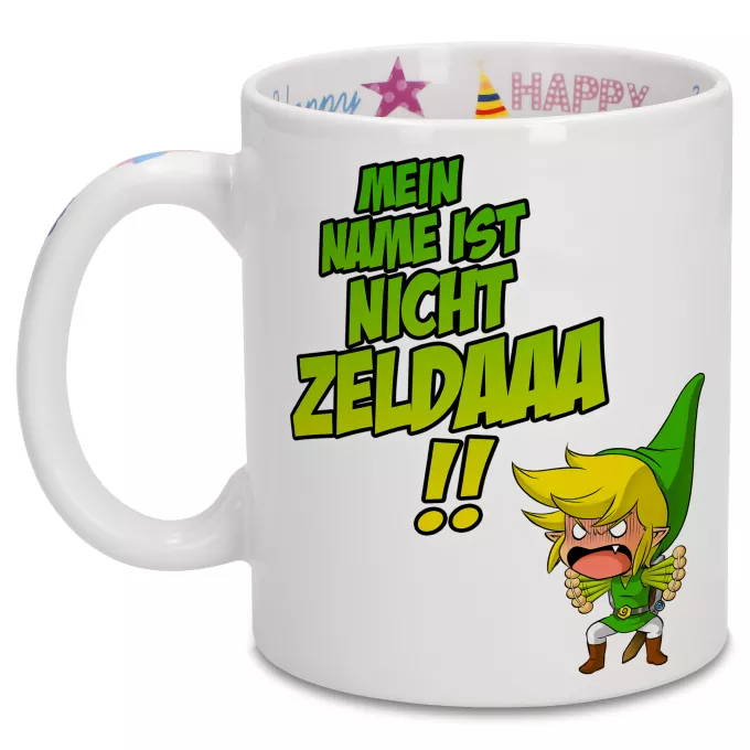 Geburtstag Tassen Parodie auf Zelda Link