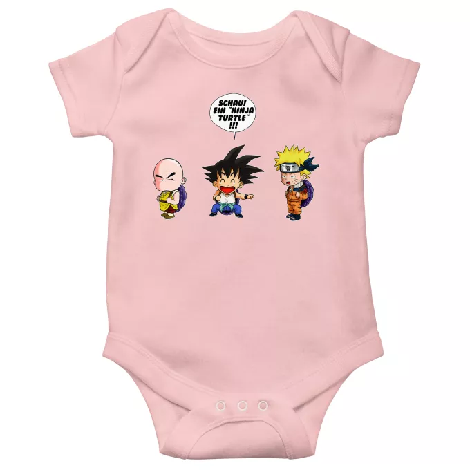 Kurzärmeliger Baby-Bodysuit (Mädchen) Parodie auf Naruto Naruto und Son-Goku
