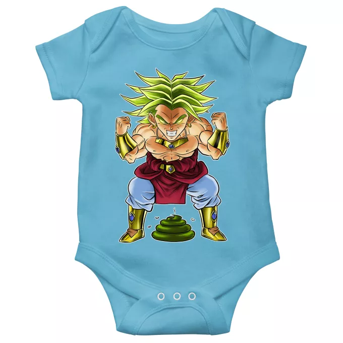Short-sleeved baby bodysuit (boys) Parody of Dragon Ball Z - DBZ Broly