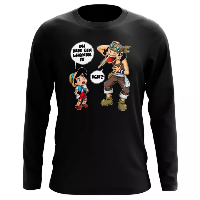 Langarm T-shirts Parodie auf One Piece Lysop