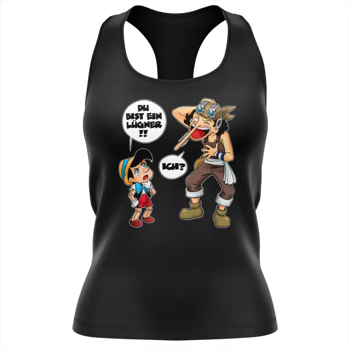 Damen T-shirt Tank top Parodie auf One Piece Lysop