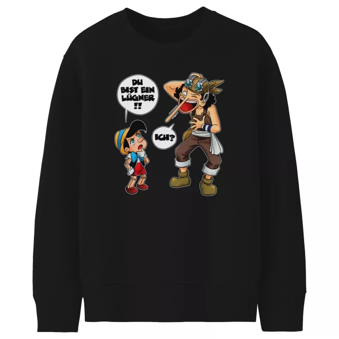 Kinder Sweatshirt Parodie auf One Piece Lysop