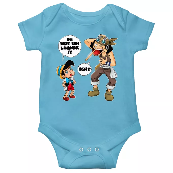 Kurzärmeliger Baby-Bodysuit (Jungen) Parodie auf One Piece Lysop