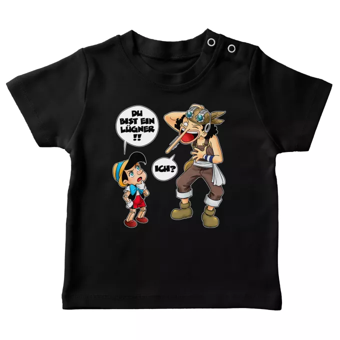 Baby T-shirts Parodie auf One Piece Lysop
