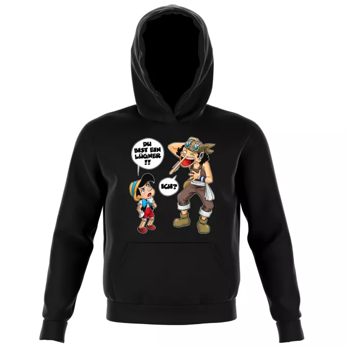 Kinder Kapuzenpullover Parodie auf One Piece Lysop