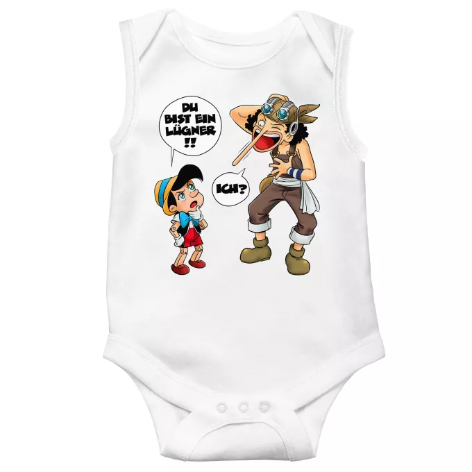 ärmelloser Baby Strampler Parodie auf One Piece Lysop