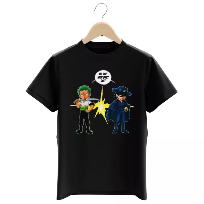 Jungen Kinder T-Shirts Parodie auf One Piece Lorenor Zorro