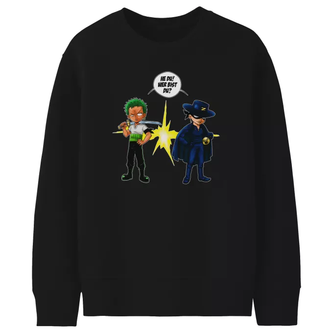 Kinder Sweatshirt Parodie auf One Piece Lorenor Zorro