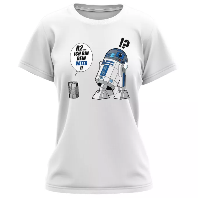Damen T-shirts Parodie auf Star Wars R2-D2