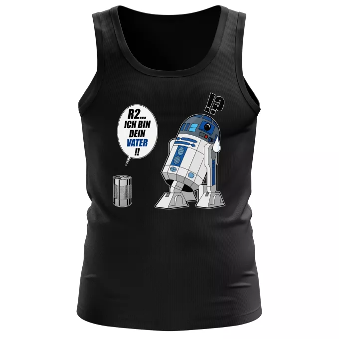 Herren Tank Top Parodie auf Star Wars R2-D2
