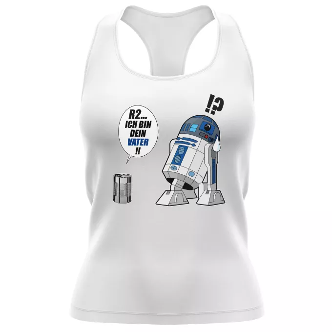 Damen T-shirt Tank top Parodie auf Star Wars R2-D2