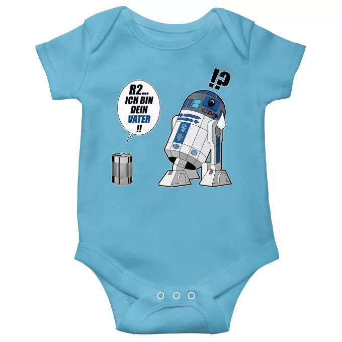Kurzärmeliger Baby-Bodysuit (Jungen) Parodie auf Star Wars R2-D2