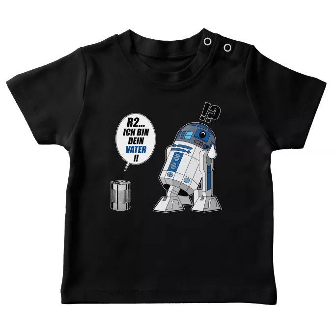 Baby T-shirts Parodie auf Star Wars R2-D2