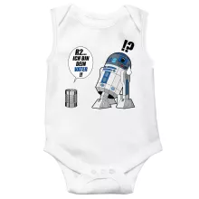 R2-D2 ärmelloser Baby Strampler – Parodie auf Star Wars