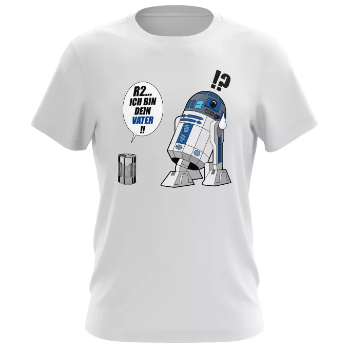 Herren T-shirts Parodie auf Star Wars R2-D2