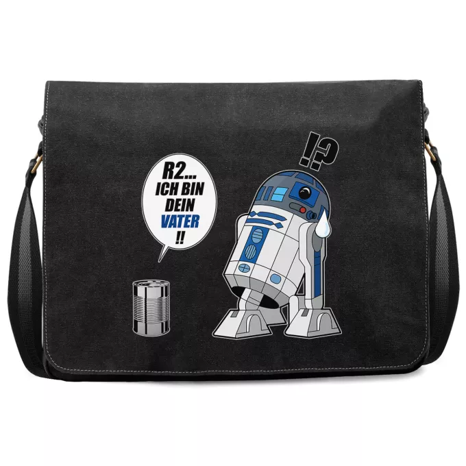 Premium Schultertaschen Parodie auf Star Wars R2-D2