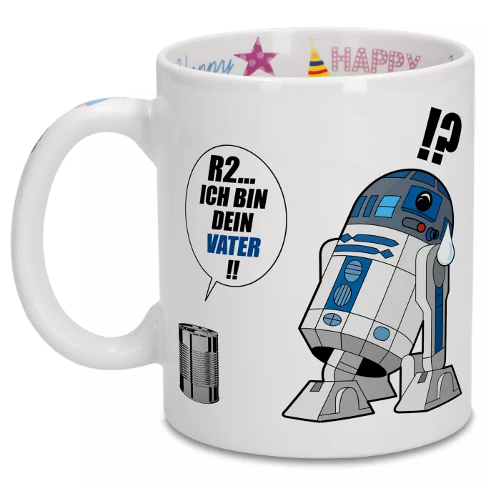 Geburtstag Tassen Parodie auf Star Wars R2-D2