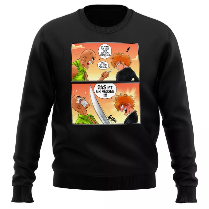 Sweatshirts Parodie auf Bleach Ichigo Kurosaki und Crocodile Dundee