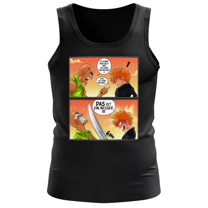 Herren Tank Top Parodie auf Bleach Ichigo Kurosaki und Crocodile Dundee