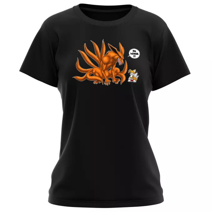 Damen T-shirts Parodie auf Naruto Tails und Kyubi - Kurama