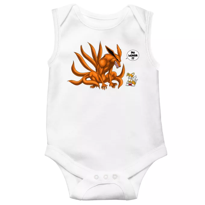 ärmelloser Baby Strampler Parodie auf Naruto Tails und Kyubi - Kurama